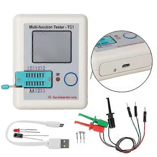LCR-TC 1.8 Inch Color TFT Backlight Multi-Functional Transistor Tester for Diodes, Triodes, Capacitors, Resistors
