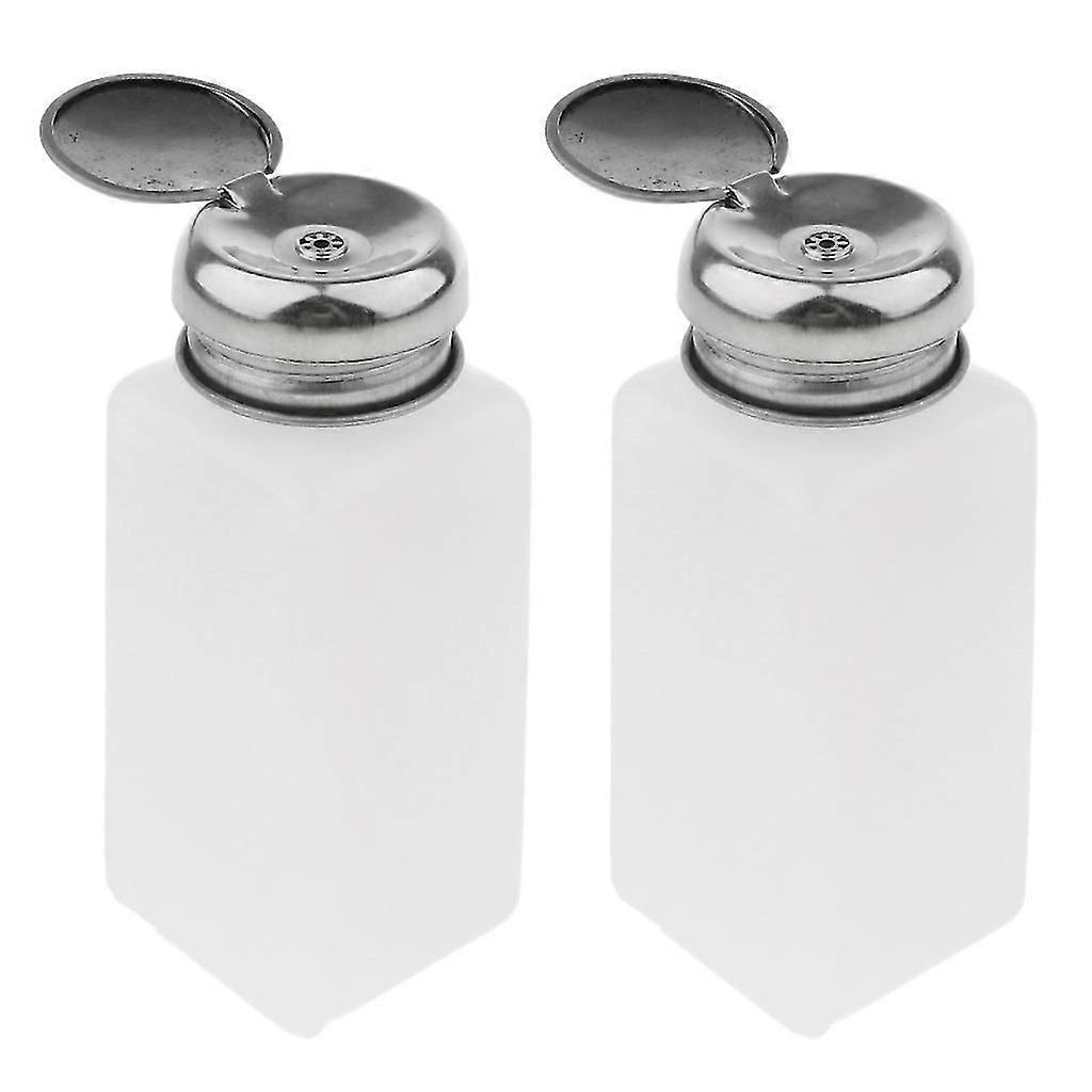 2 Pcs Nail Polish Remover Pump Dispenser Press Bottle Empty Container  250ml