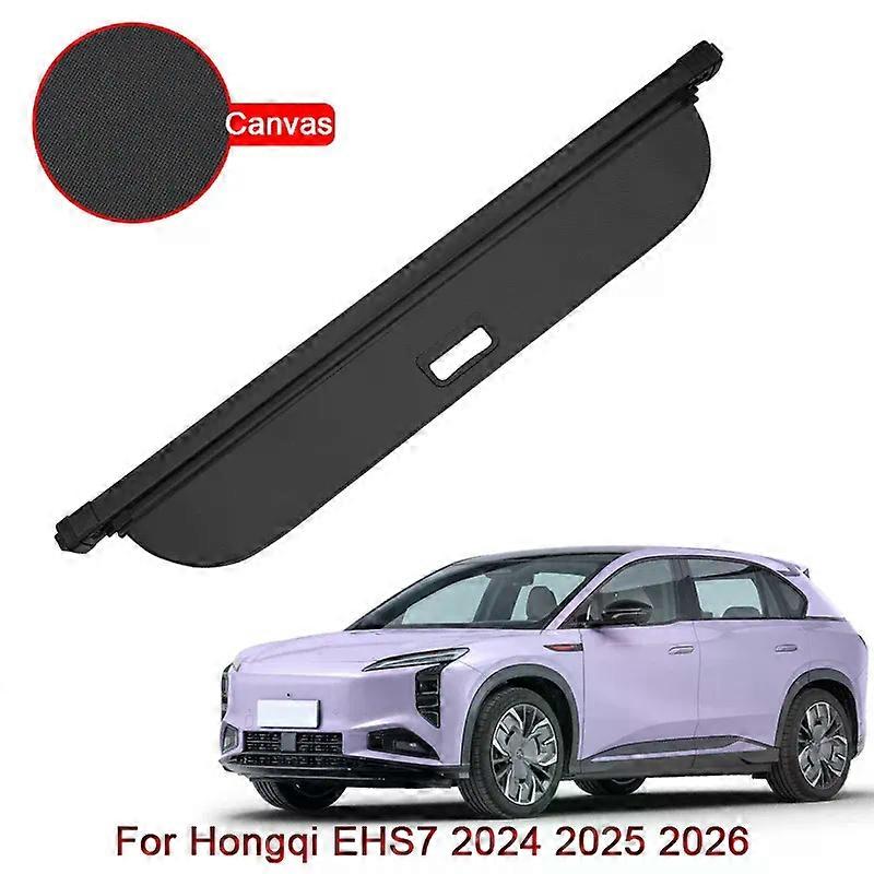 Car Styling For Hongqi EHS7 2024 2025 2026 Canvas Car Rear Trunk Curtain Cover Rear Rack Partition Shelter Protect Privacy