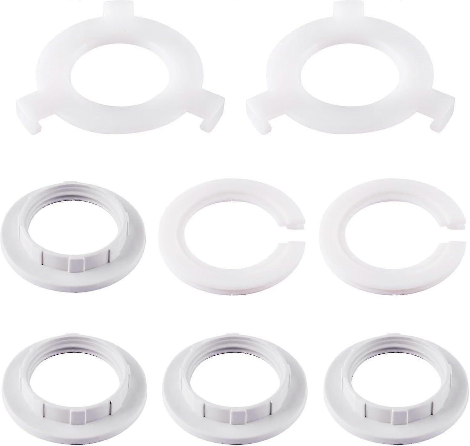 Plastic Lamp Shade Reducer Ring - 8 Pack E27 To E14 Lampshade Converter Rings
