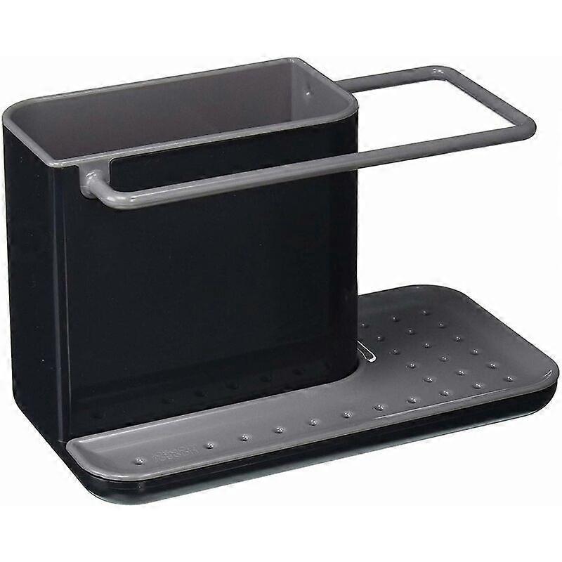 Caddy-Storage Sink, Holder for Sponge, Scraper, Brush, Dishwashing Liquid, Dishcloth, Small Model-Dark Gray Gray