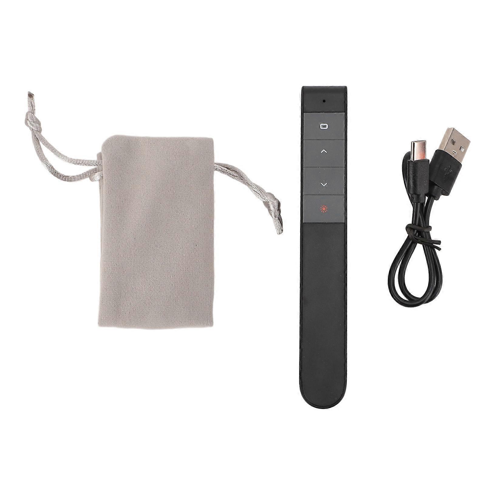Multifunction Hyperlink Volume Control Rechargeable USB Wireless Presentation Clicker Remote for Keynote PPT PC Laptop