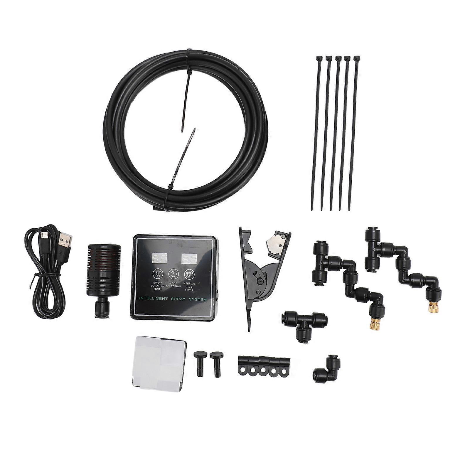 Misting Timer Simulates Rainfall Smart Spray System with Omni Directional Sprinkle Head for Reptile Terrariums