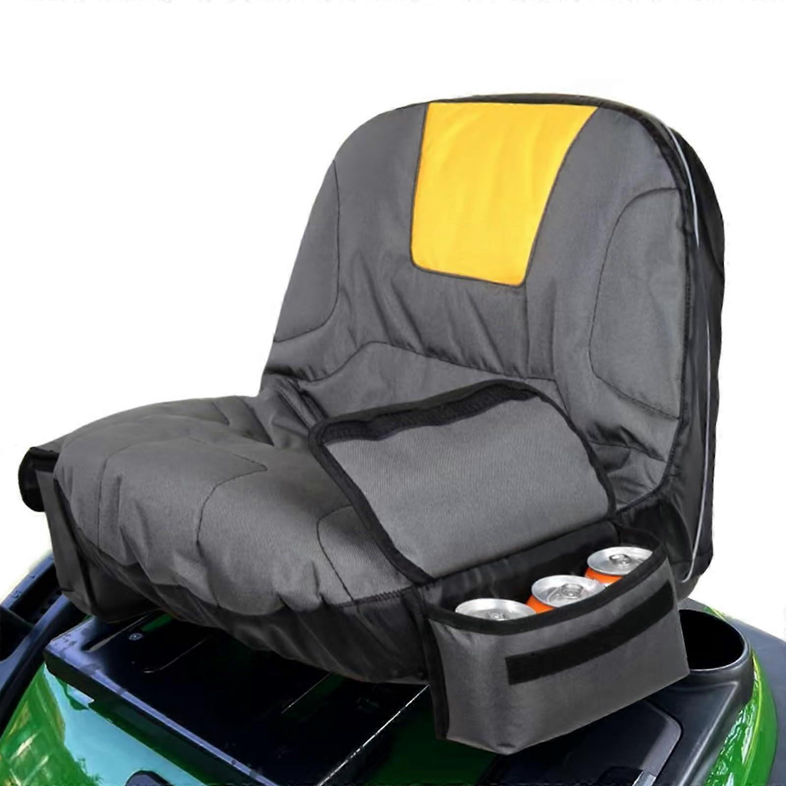 Tractor Seat Covers Riding Lawn Mower Seat Cover with Storage Bags, Tractors Cushion Cover Fits Most Lawnmowers 600D Oxford