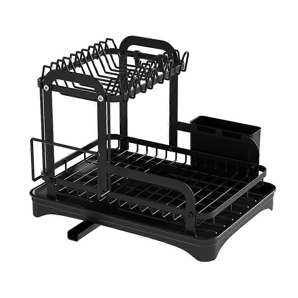 Large Dish Drying Rack for Kitchen Counter 2Layer countertop Tableware Storage Plate Bowl Drain Rack Kitchen Dish Drain Rack