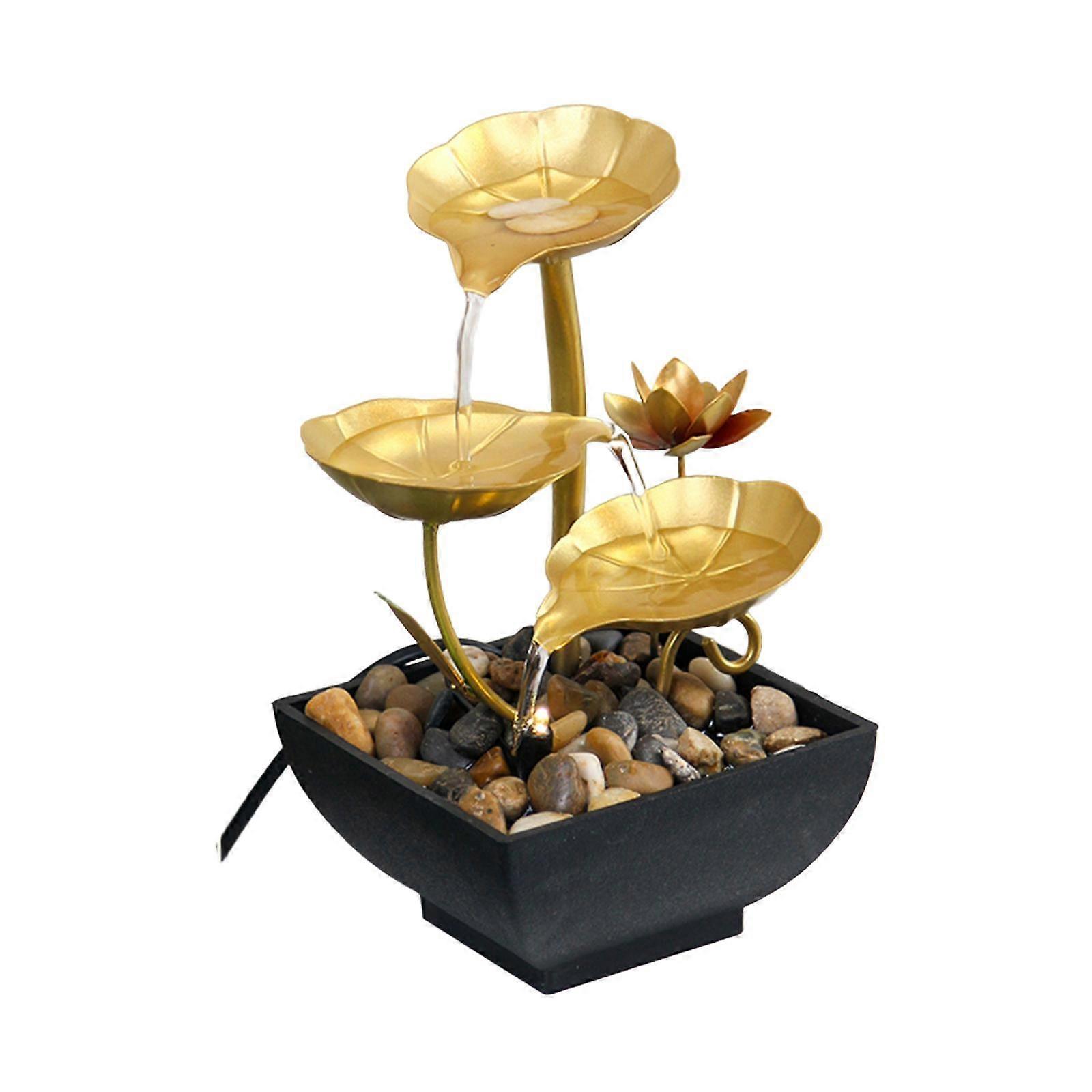 Tabletop Water Fountain Dynamic Small Desk Waterfall Fountain for Bedroom