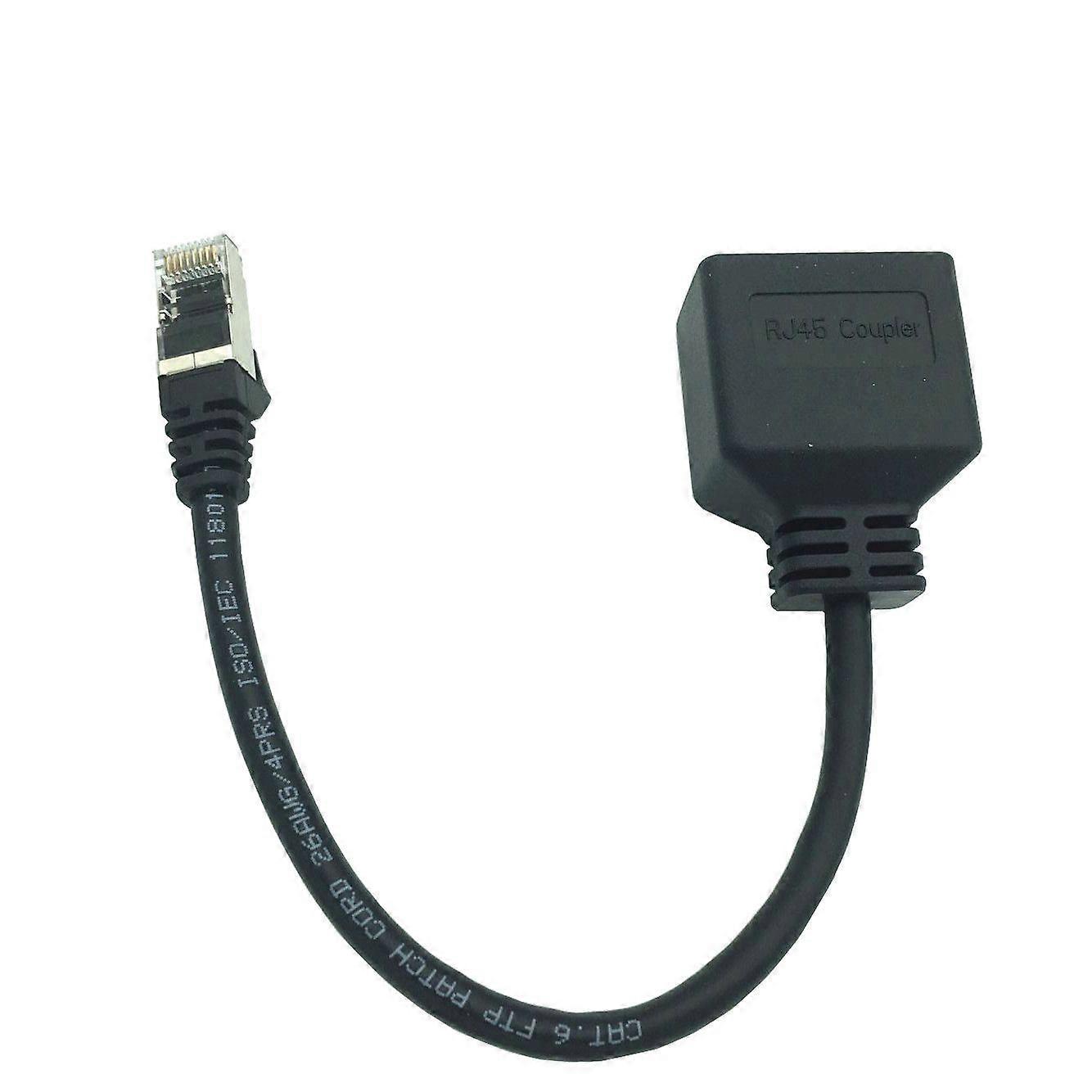 RJ45 Splitter Adapter, 1 to 2 Port RJ45 Ethernet Network Adapter, Network Cable Splitter Adapter for Office and Home