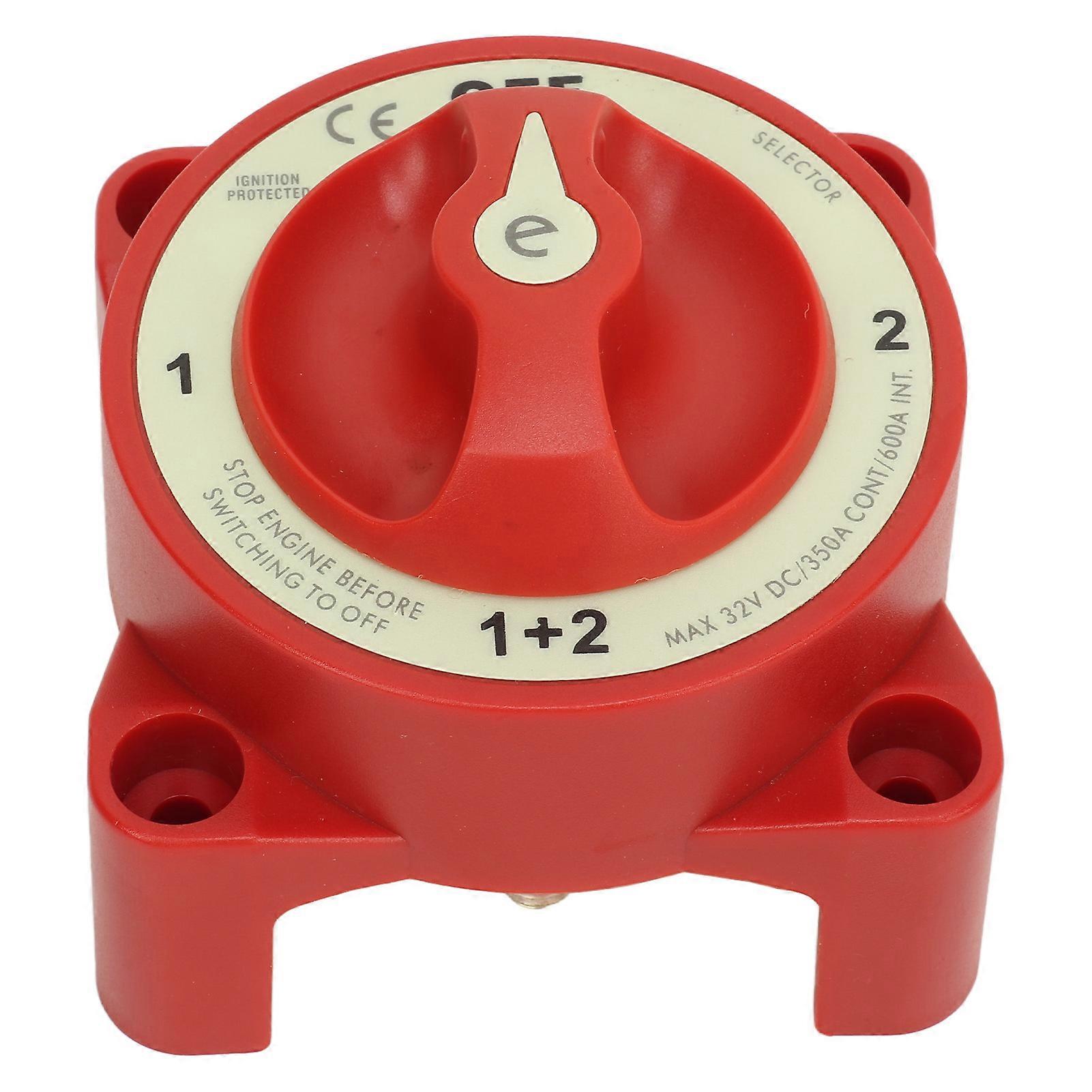 Selector Rotary Knob 3 Studs 350A 32V Battery Disconnect Switch for RV Marine Automotive 9001E