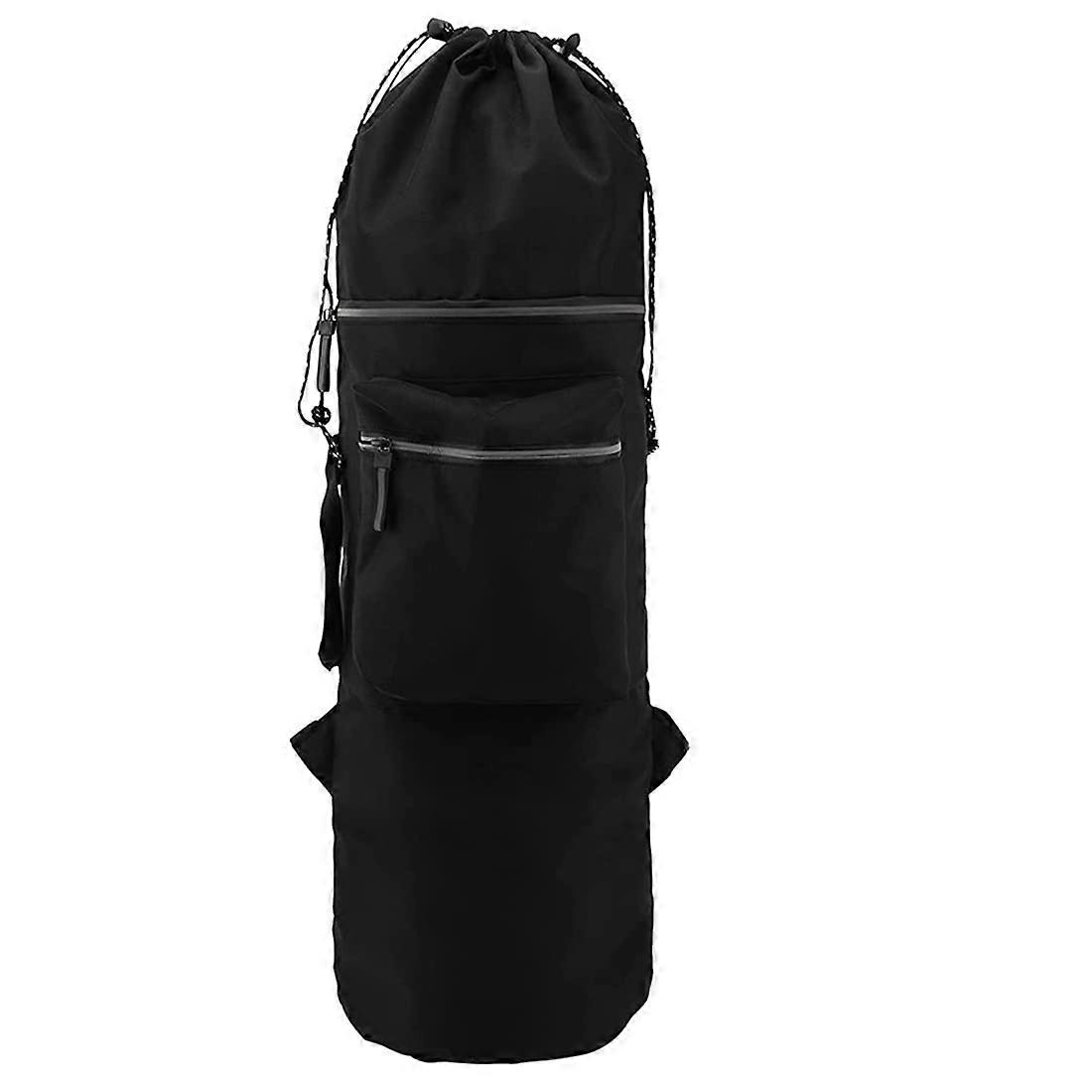 Skateboard Bag for Men, Waterproof Adjustable Backpack Case with Portable Design, Black Color, Durable Material