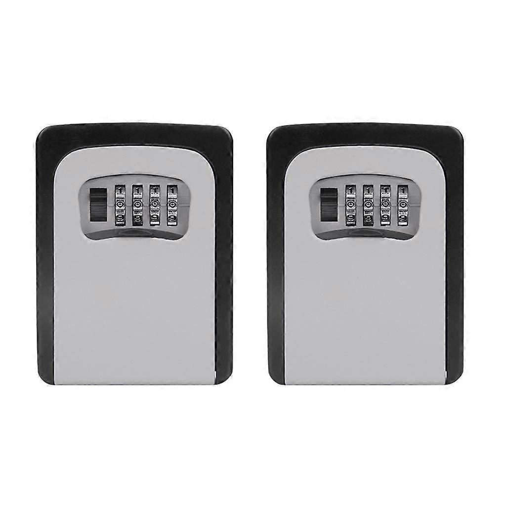 4 Digit Combination Key Lock Box Wall Storage Case 2pcs
