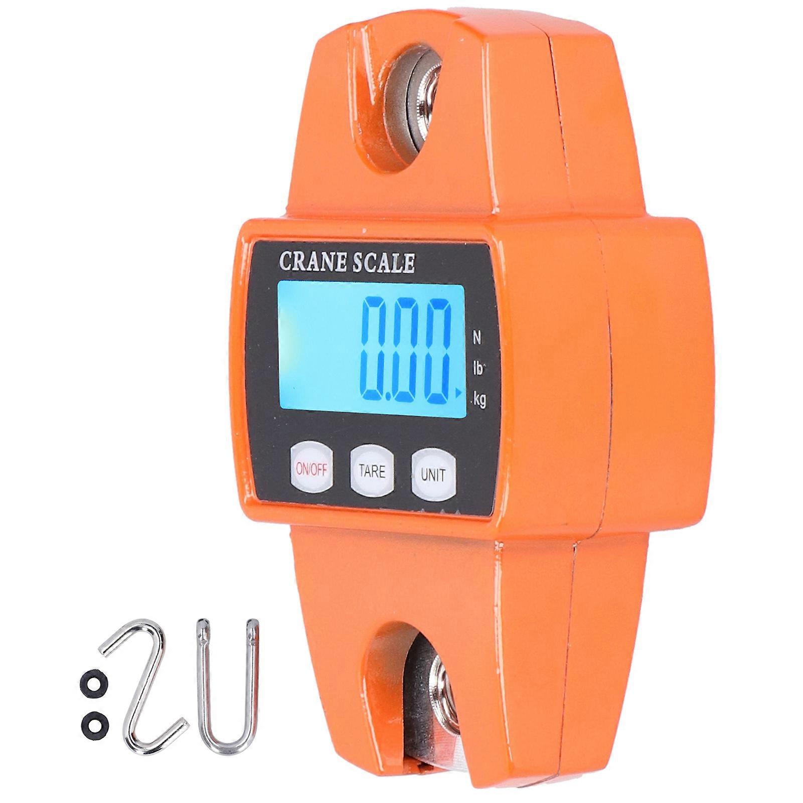 300kg Mini Portable Crane Scale LCD Digital Electronic Hanging Hook Scale Weight Measuring Tool