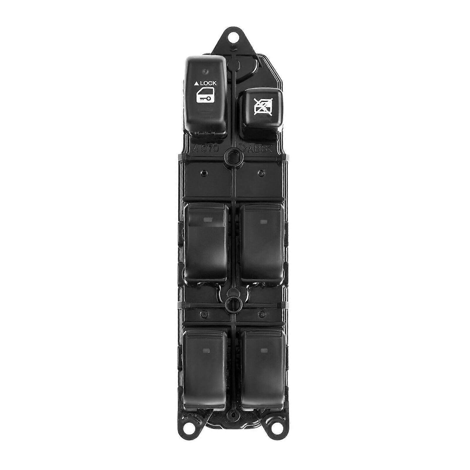Power Window Switch 6 Buttons for Toyota Avalon 3.5L 2010-2012 Front Driver 20 Pins Black Push Button Assembly