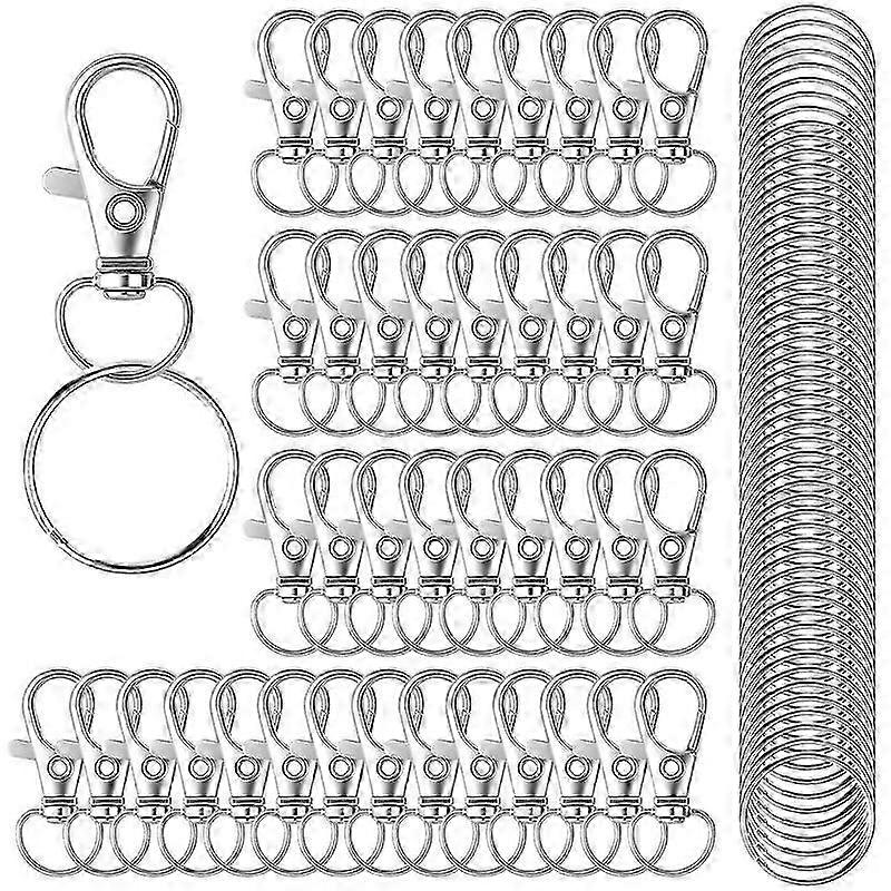Keychain Key Rings Metal Swivel Lobster Claw Clasps Hooks with