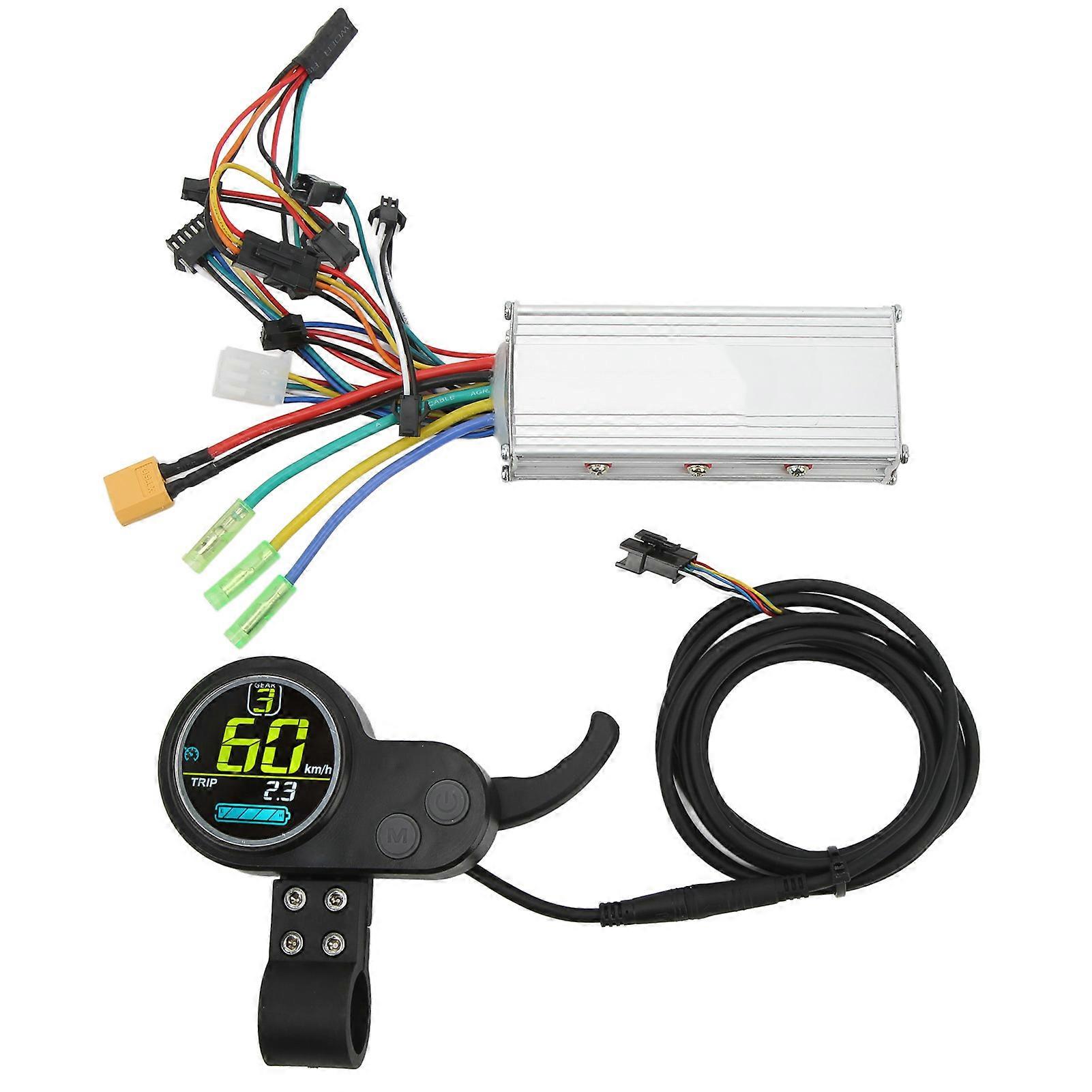 Brushless Controller Kit 48V 60V 500W Motor Controller LCD Display Kit for Scooter Electric Bike