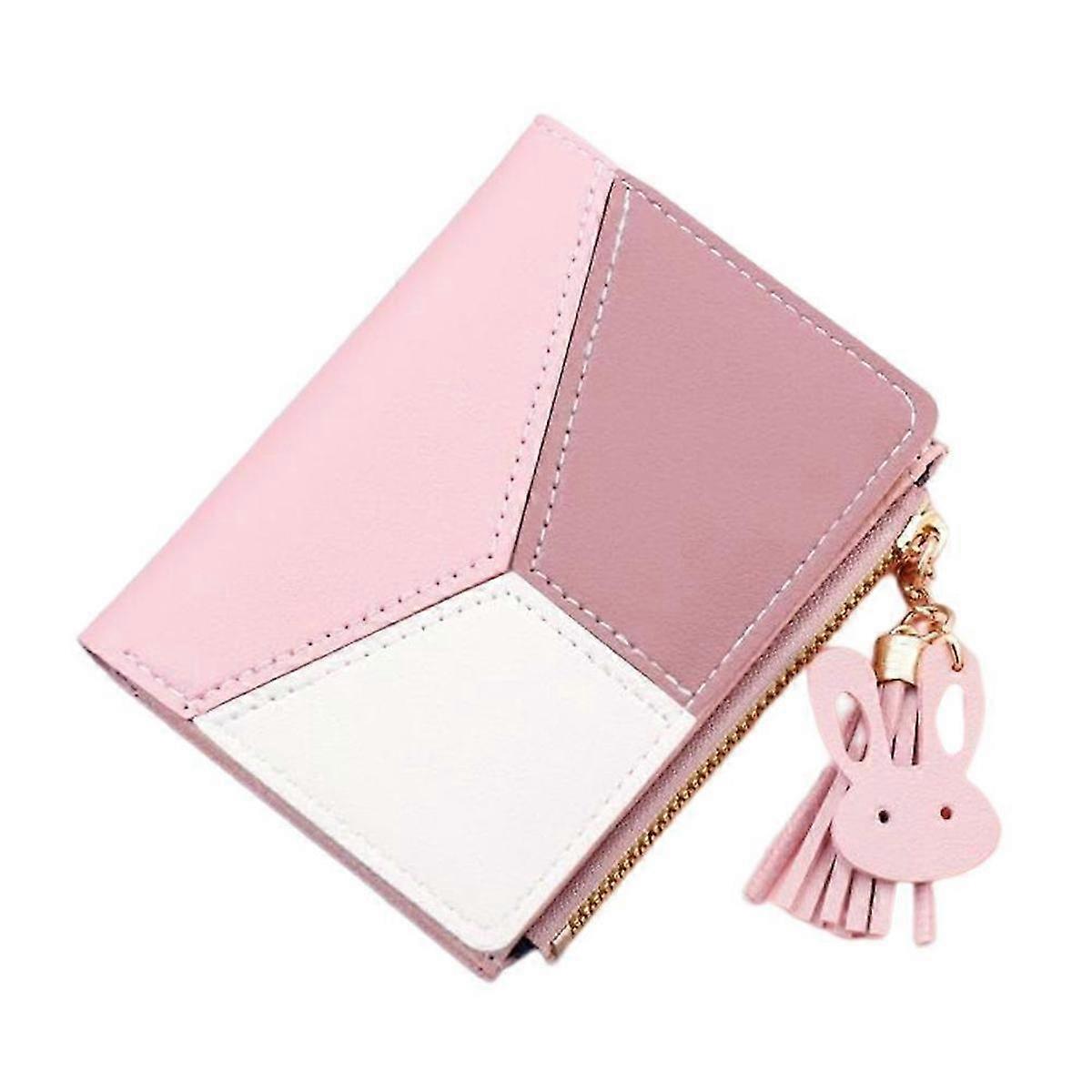 Tri-Color Patchwork Wallet Durable and Soft Materials As a Perfect Gift