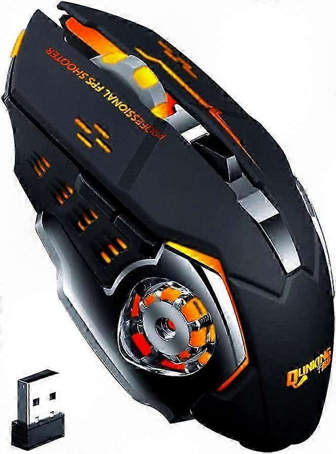 Silent Rechargeable Wireless Mouse Suitable for Various Home Automation Systems, 2.4GHz Stable Transmission, LED Decorative Light, Laptop Co