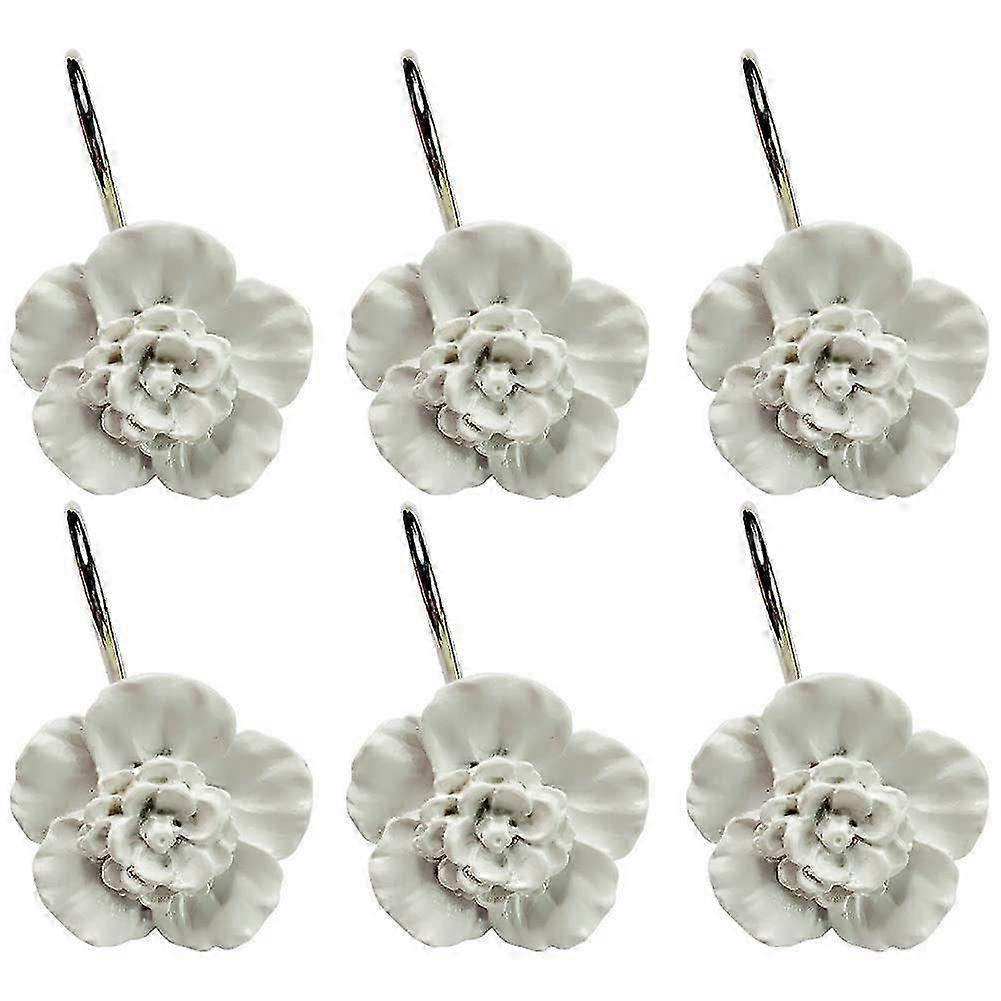 Shower Curtain Hooks 12-Piece Set, Rust-Resistant, for Home Fashion