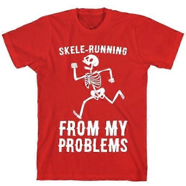 Skele-running From My Problems Red T-shirt