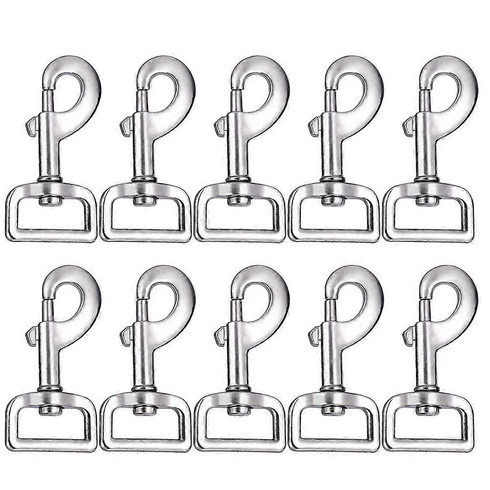 Swivel Snap Hooks 10pcs Metal Heavy Duty Square Eye Clasp Trigger Clip for Dog Leash Collar Key Chain and Crafts