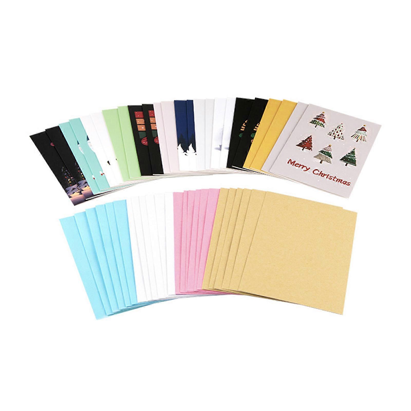 24x Elegant Christmas Greeting Card Christmas Blessing Card Set with Envelopes for Share Pleasure with Lover