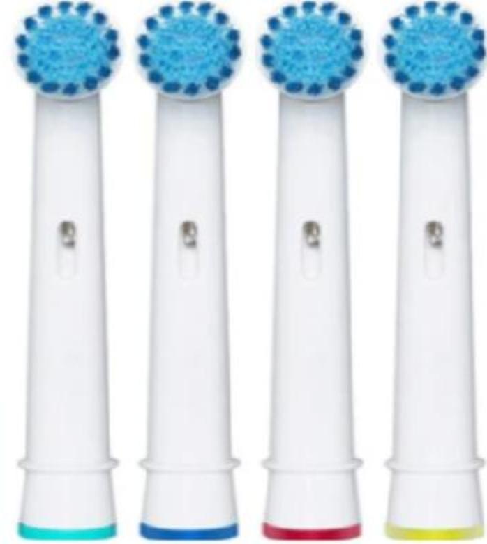 4 Toothbrush Heads Oral-B Compatible- EB17S