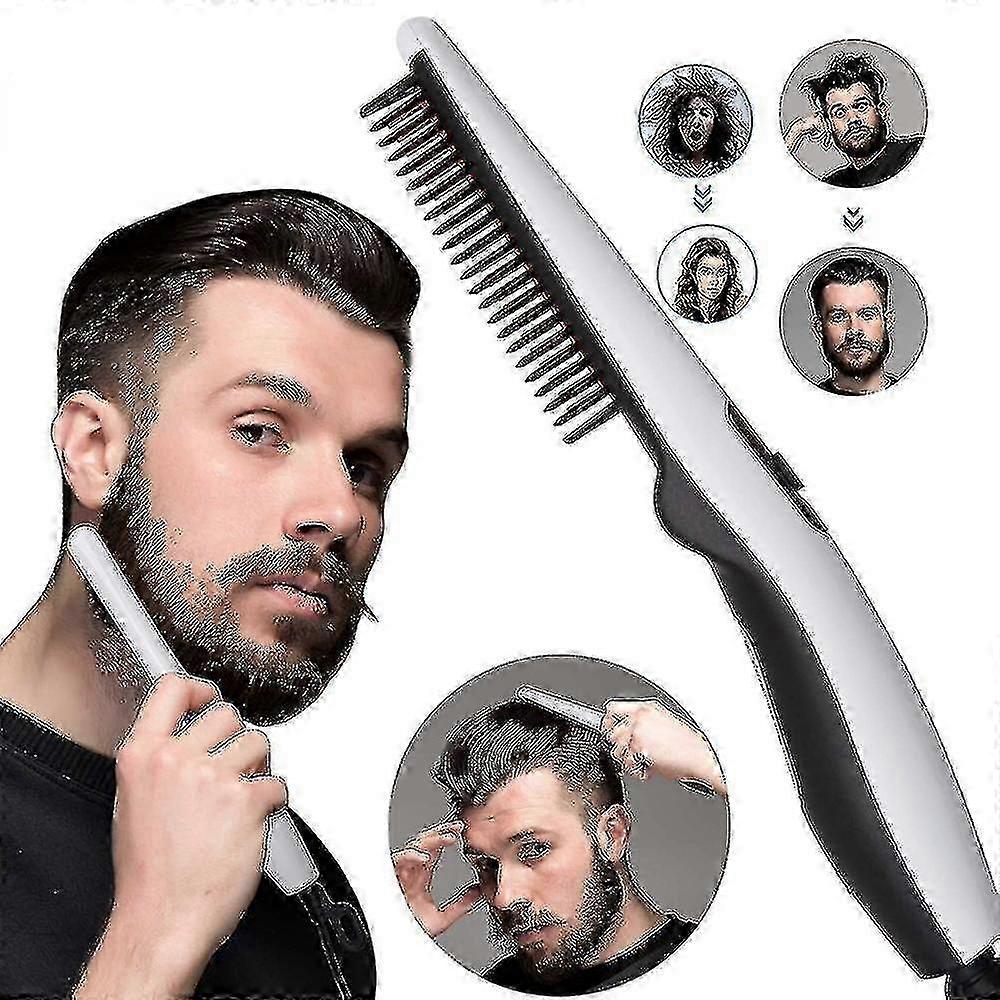 Men's Electric Beard Straightening Comb Fast Styler EU Plug