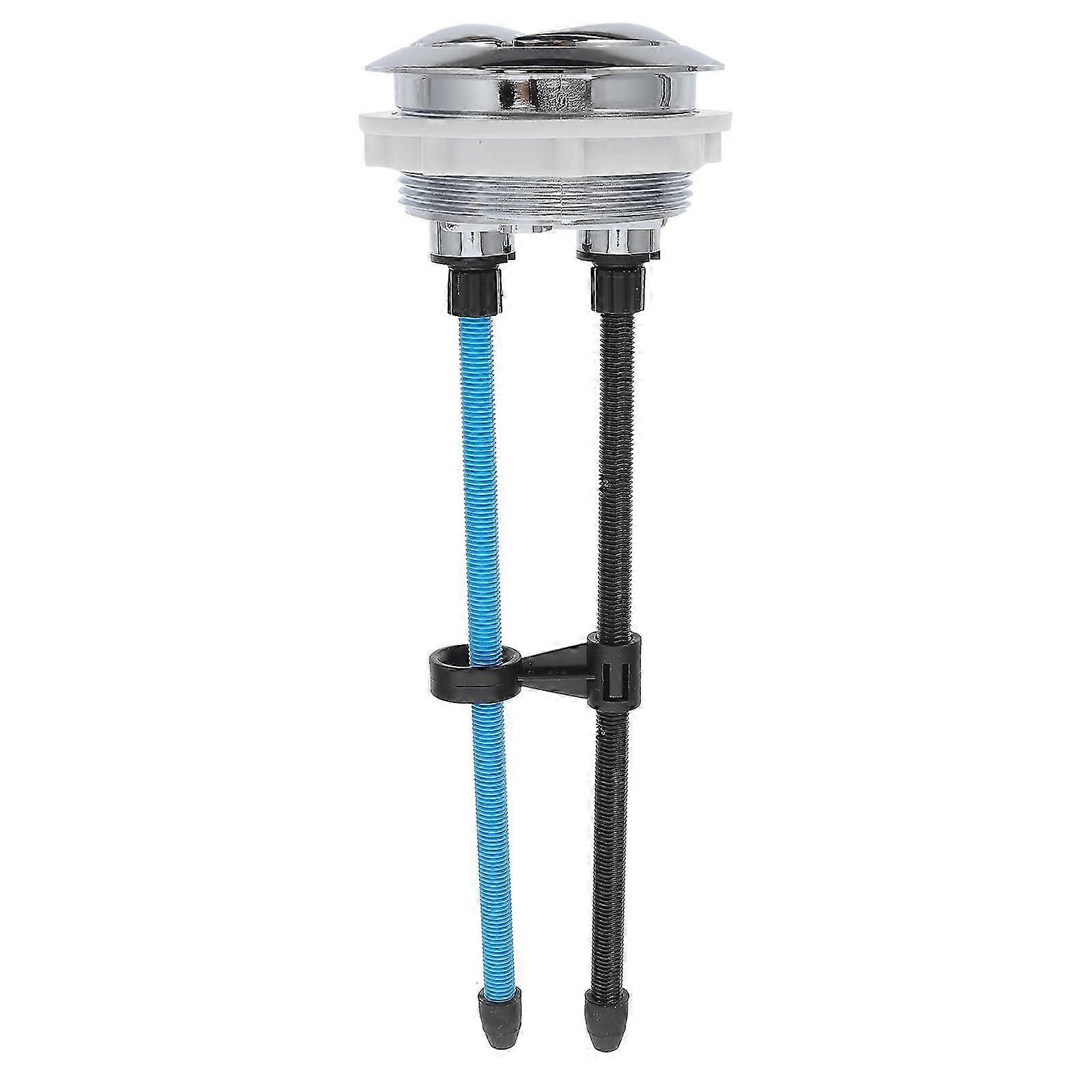 Dual Flush WC Knopfventil Drucktyp Silber 22X6,9X5,8CM