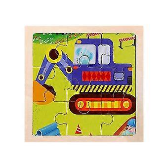 Wooden Jigsaw Puzzles Early Learning Educational Toys for Kids Toddlers Vehicle