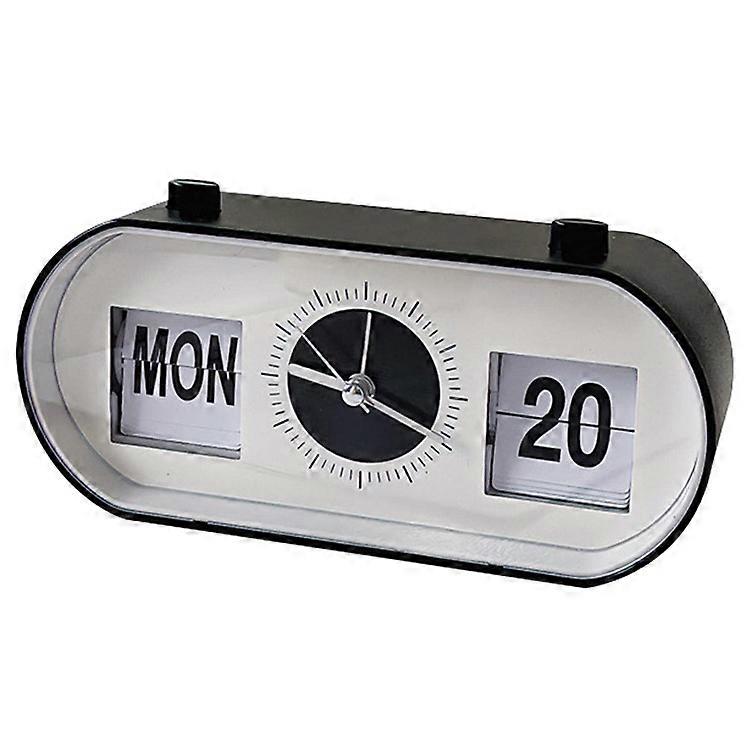Manual Page Turning Clock Desk Alarm Clock Calendar Clock Home Decoration