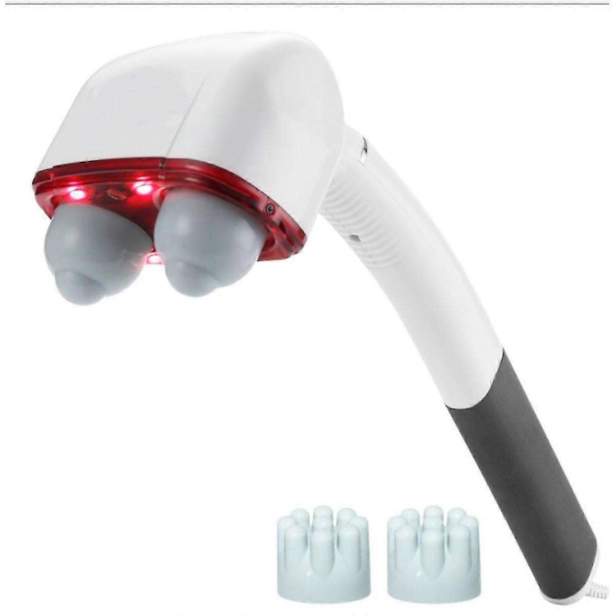Double Head Electric Back Massager - Handheld Heating, Vibrating, Deep Percussion for Full Body Muscle Relief and Relaxation Suitable for Va