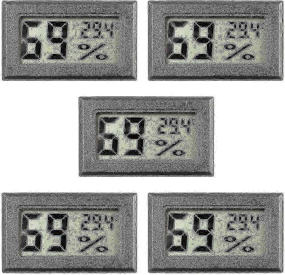 5-Pack Mini Digital Hygrometer Thermometer with LCD for Indoor Humidity Temperature Monitor