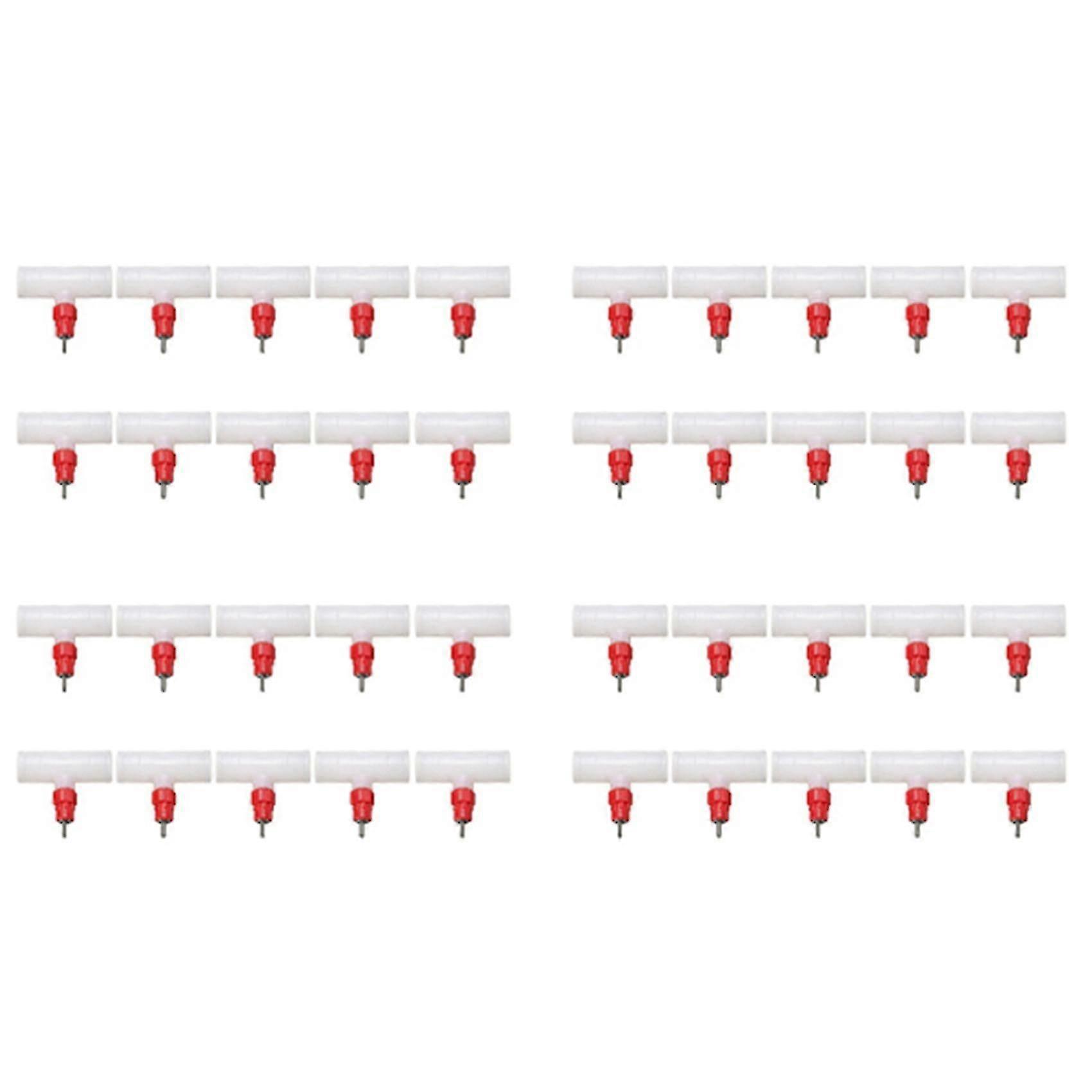 60 balení automatického napájecího systému pro drůbež s napáječkami na bradavky a T-kusem pro kurník