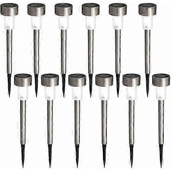 set of 12 LED solar lights for outdoor use I 55 mm I IP44 I automatic on/off I garden light I garden light with pole I solar light
