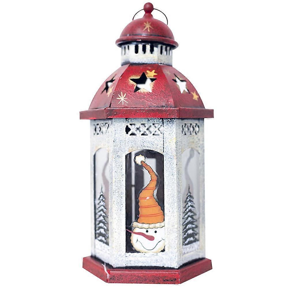 Indoor Lantern Holder Decorative Lantern Candle Lantern Candlestand Windproof Iron Christmas Parties 1Set