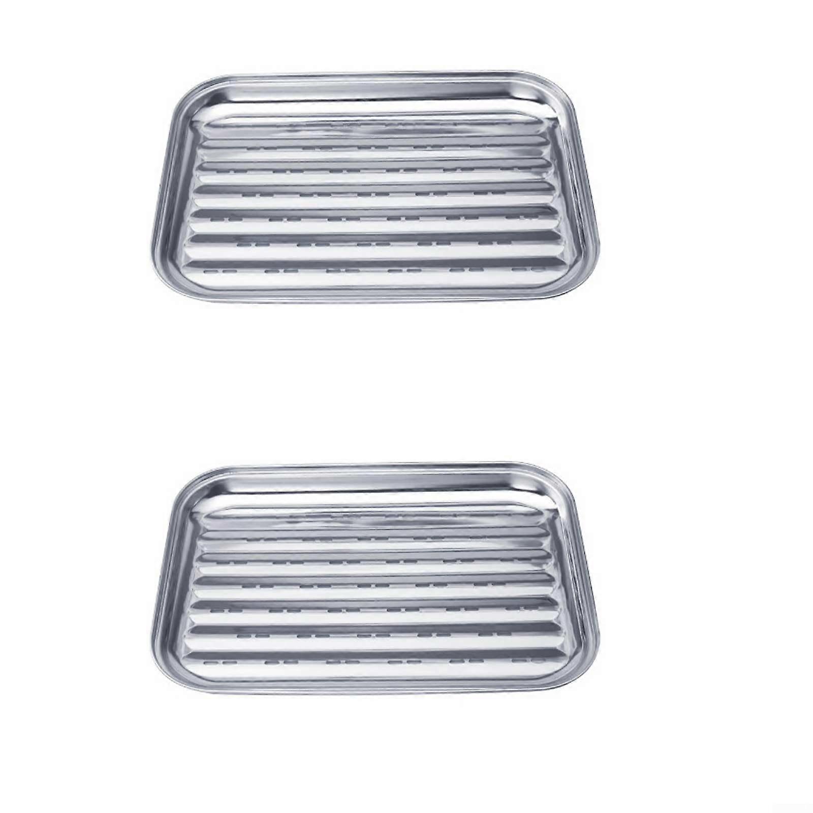 Grill with ease, reusable stainless steel cooking tray, suitable for all types of grills (2 pieces) Ref: 3310