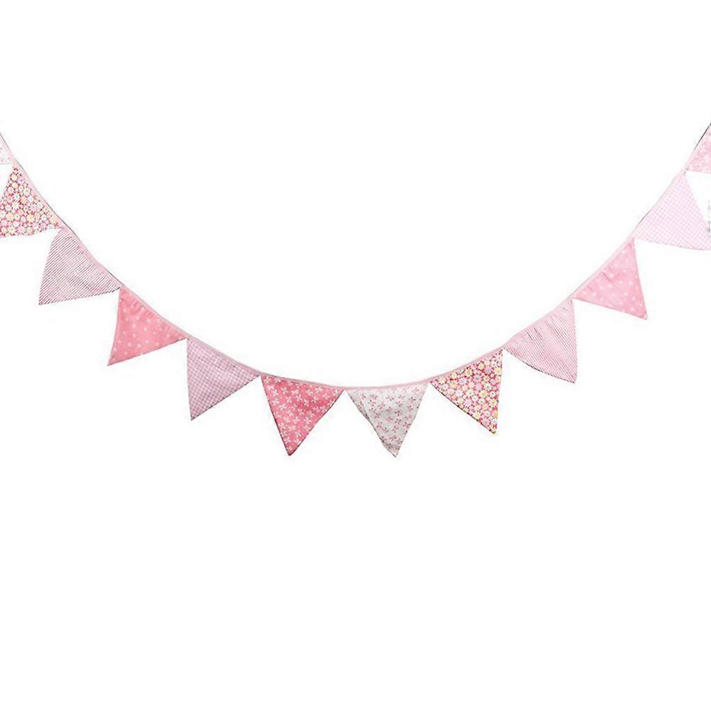 Festival Decorations Colorful Pennant Banner Garland for Outdoor Party Flag 12Pcs