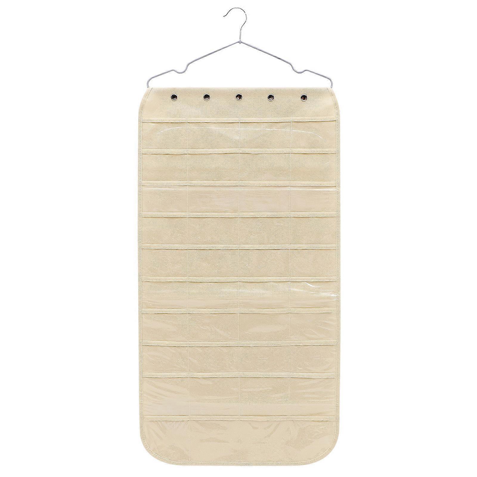 Jewelry Hanging Storage Bag Dual-Sided Design Home Organization Wall Mounting 85X44CM Transparent 1Pcs