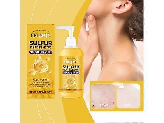 硫黄 爽快シャワージェル 体臭・ニキビ対策抗菌処方 |ディープクレンジング、pHニュートラル、ビーガン |パラベンフリー