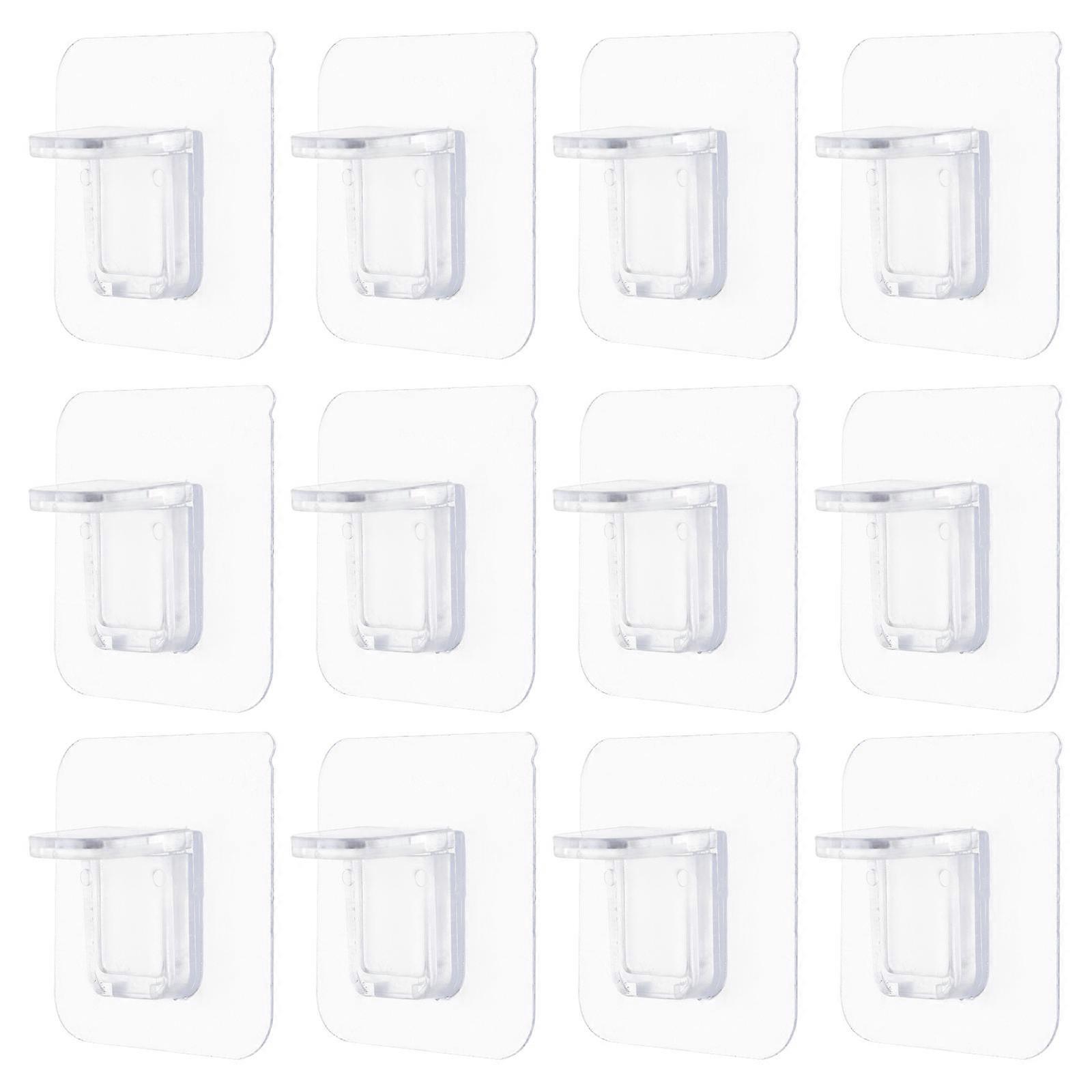 Wardrobe Shelf Support Plastic Kitchen Shelf Support Pegs Closets 2.28X2.24X0.98in Acrylic Support 12Pcs