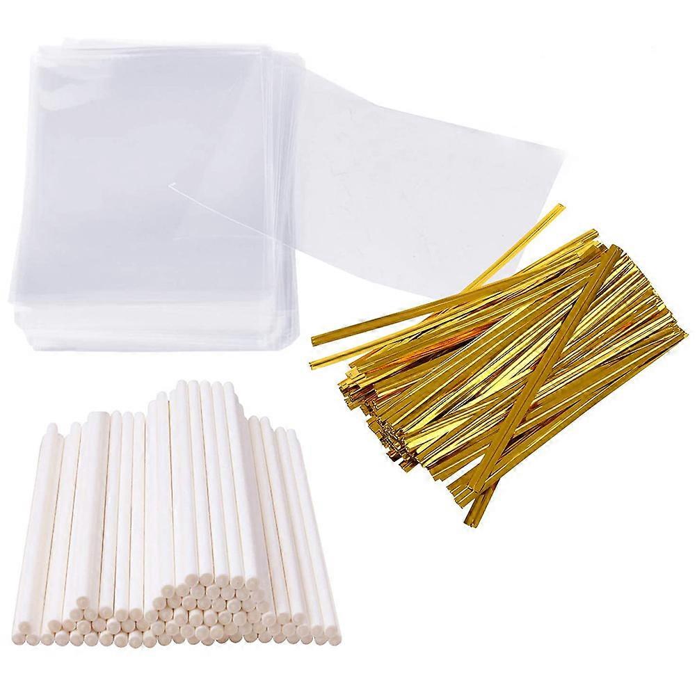 Candy Bag Lollipop Wrapping Bags Party Treat Bags For Birthdays Rectangular Shape Reusability 7.3x2.45cm 2 Sets