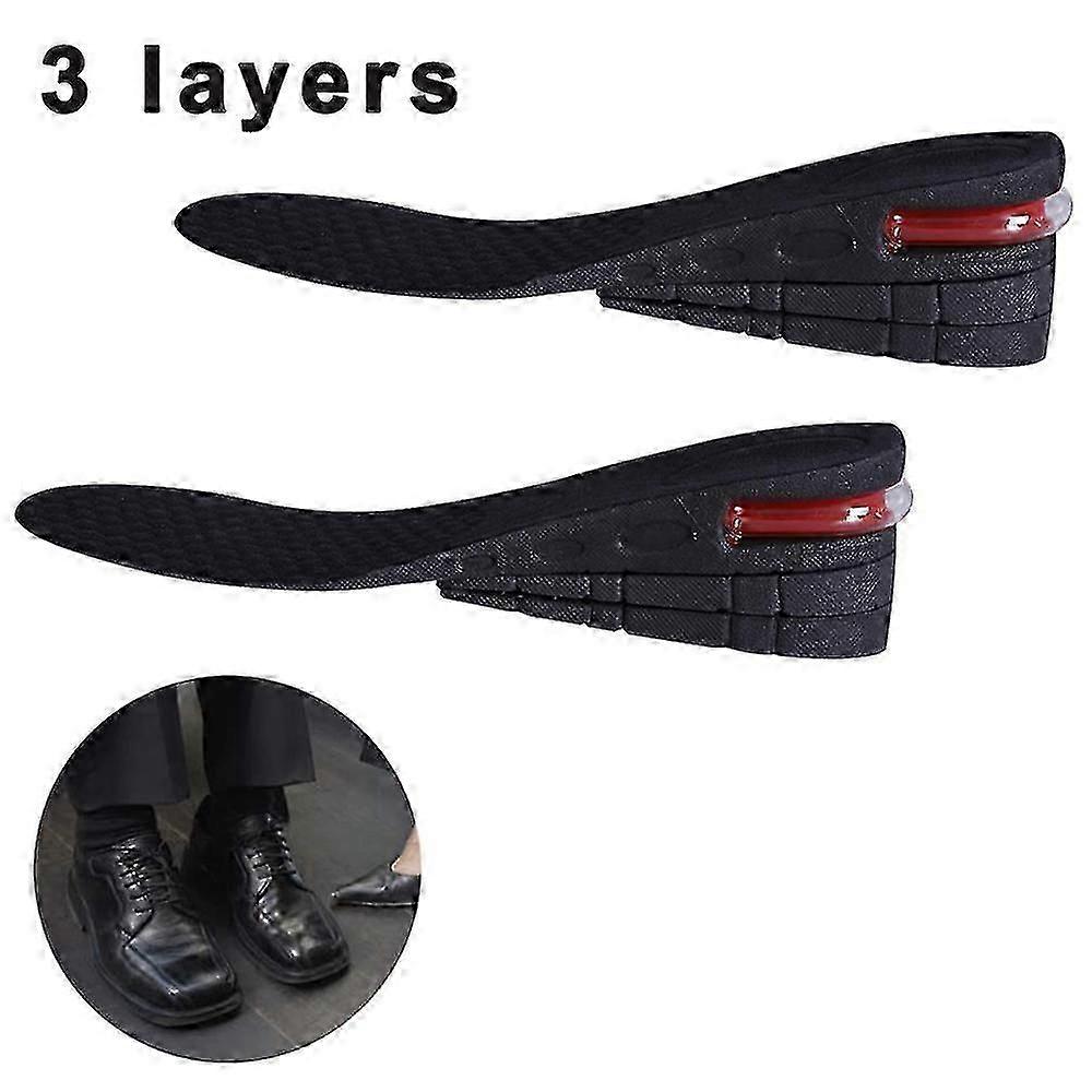 4-layer Unisex Height High Increase Shoe Insoles Lifts For Men Women