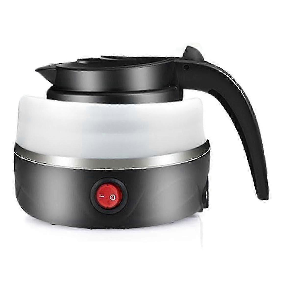 Foldable Kettle, 600ml Camping Kettle Mini Travel Kettle Foldable Silicone Kettle With Folding Cups, For Travel Eu Plug well Edition 0621