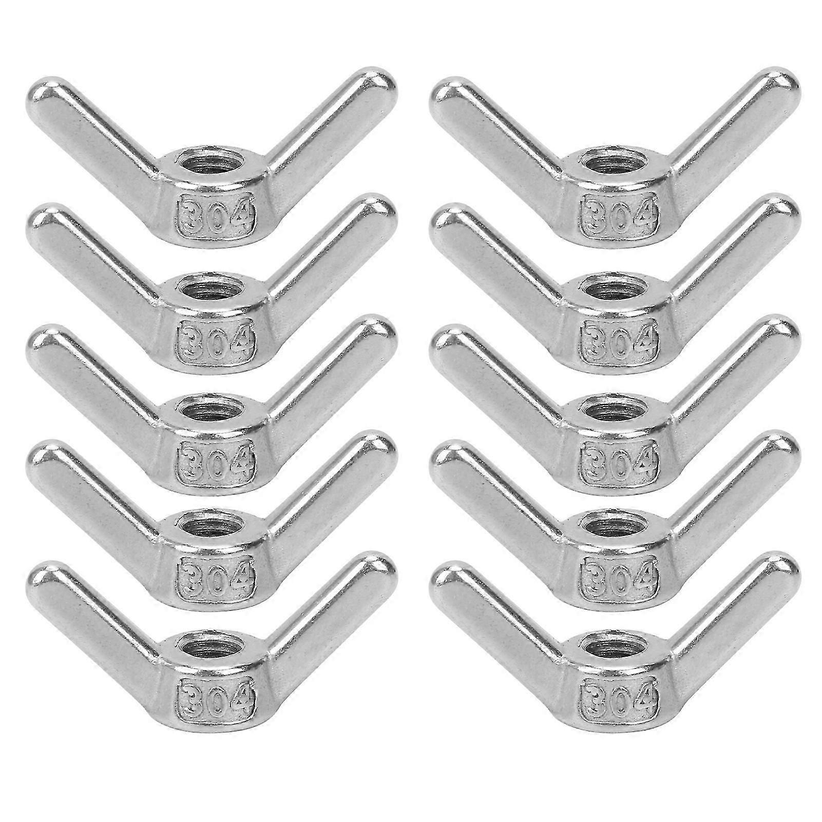 10 stk M8 klomutter 304 rustfritt stål feste tilbehør