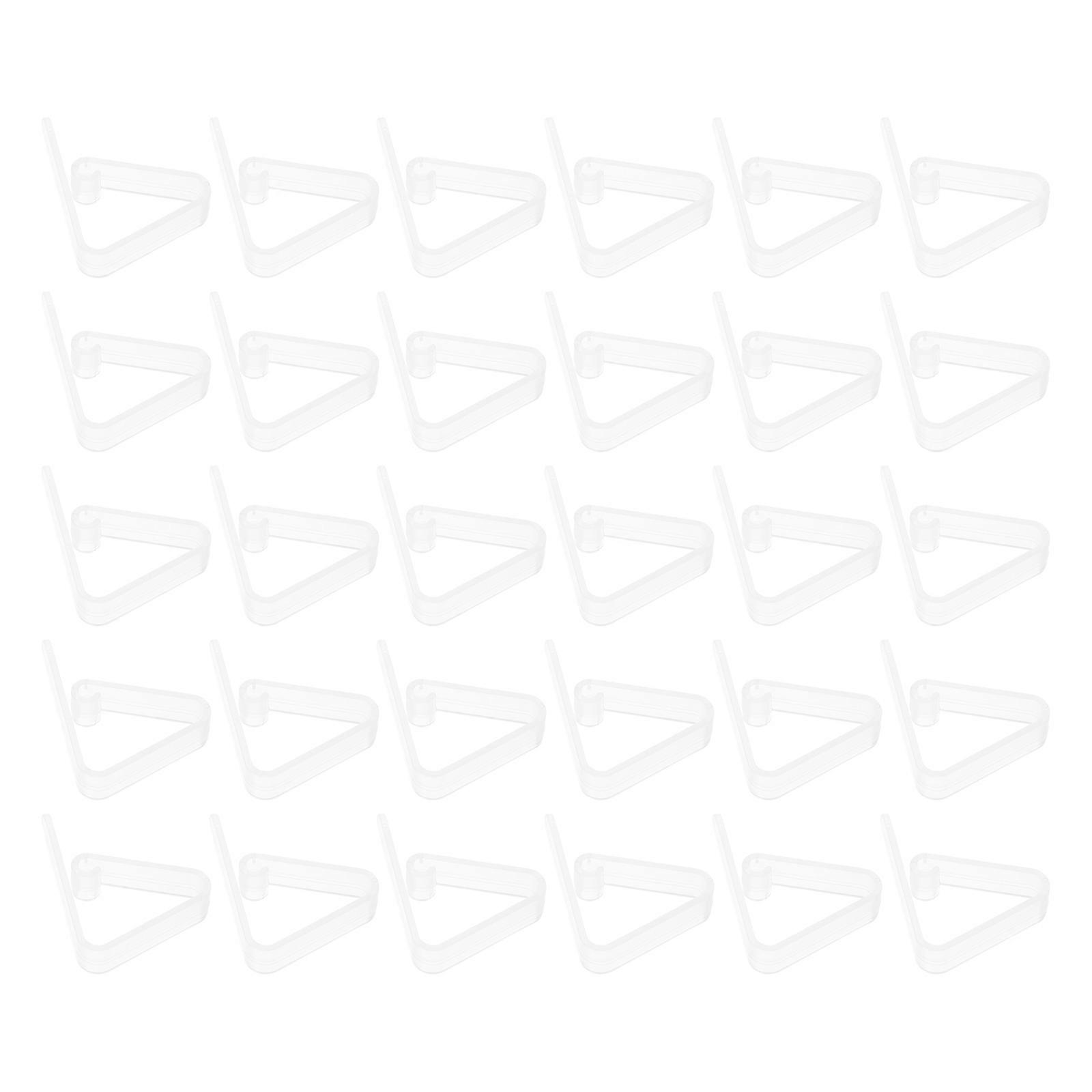 Clear Clips Rectangular Tablecloth Pin Non Slip Fixation For Household Users Transparent 50Pcs