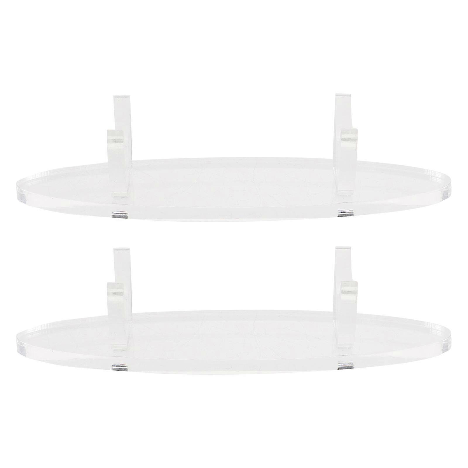 Pen Holder Display Transparent Acrylic Storage Rack Shop Study Application 2Pcs