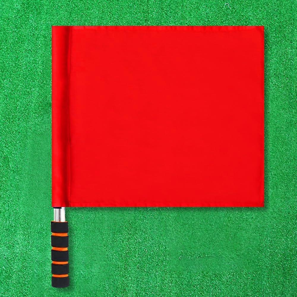 Sports Match Referee flag Stainless steel Hand flag Signal flag Suitable for Instructor Trainer red