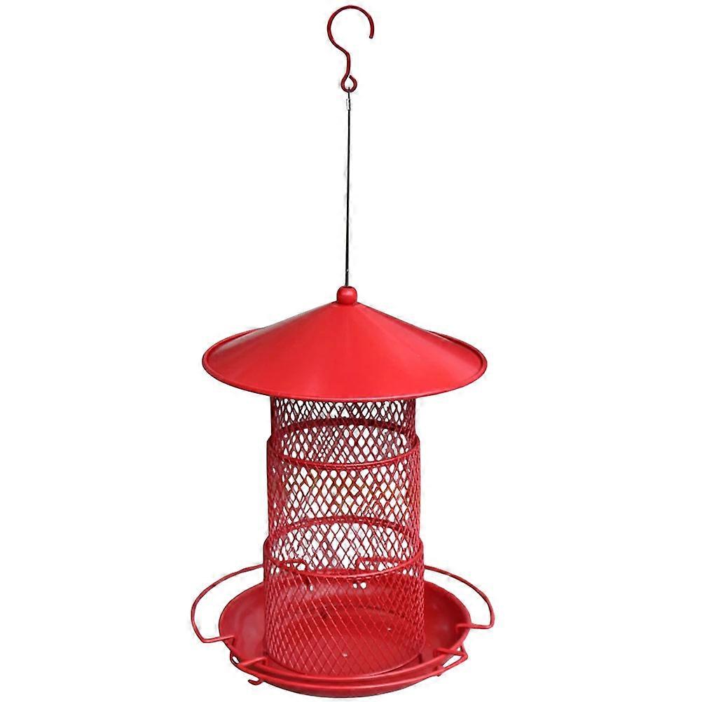 Outdoors Hanging Bird Feeder Metal Three Layers Outdoor Garden Squirrel-Proof 52x22cm 1Set