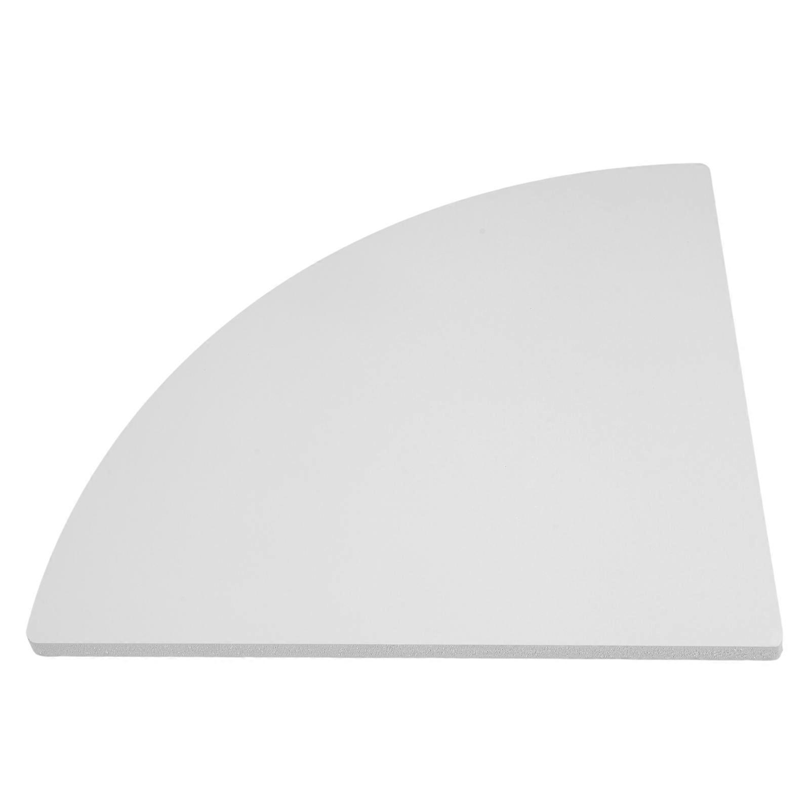 Book Shelf For Wall Corner Storage Rack Fan Shape Triangle White 30Cm Wall Mounted Space Saving 1Pcs