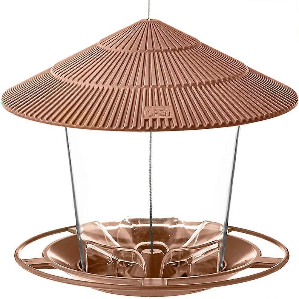 bird feeder for hanging outdoors, squirrelproof, easy to clean and refill, adjustable feeder, holder with multiple holes, feed B Braun