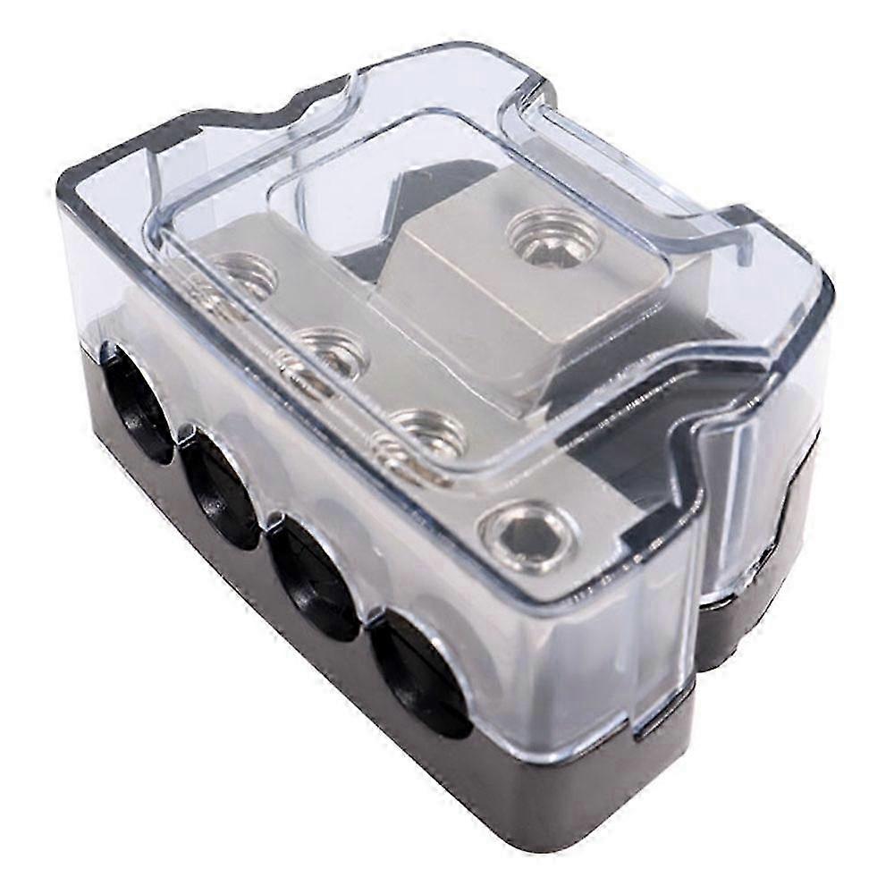4-Way Distribution Block for Car Audio Stereo Amplifier Power and Ground Cable Splitter